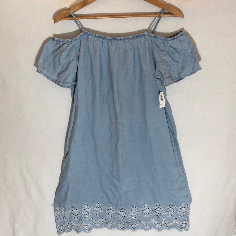 Old Navy Chambray Off The Shoulder Dress